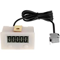 BIlinli 2929238031Contador de Perforaciones electrónicas LCD de 5 dígitos Digital con botón de reinicio y Pausa de…
